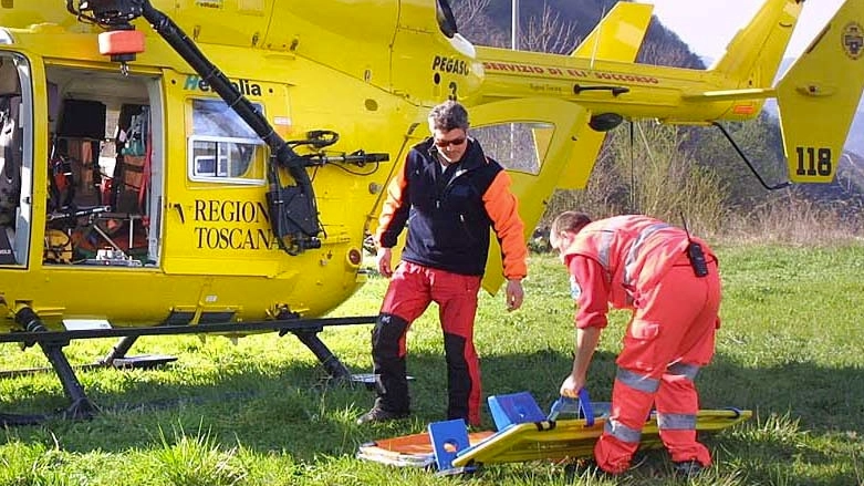Sul posto è intervenuto l'elisoccorso Sul posto è intervenuto l'elisoccorso