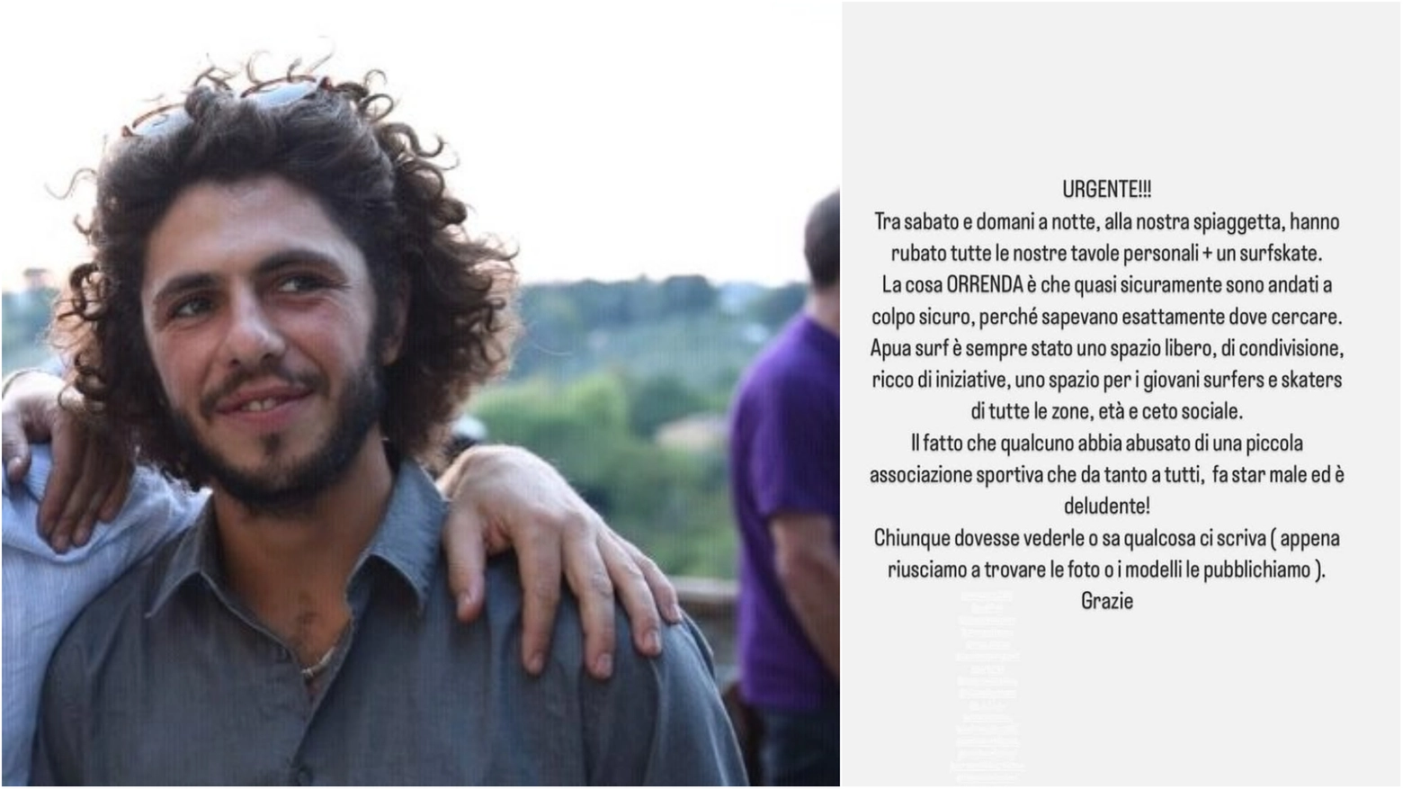 Il presidente Alexandre Biondo e l'appello lanciato sui social Il presidente Alexandre Biondo e l'appello lanciato sui social