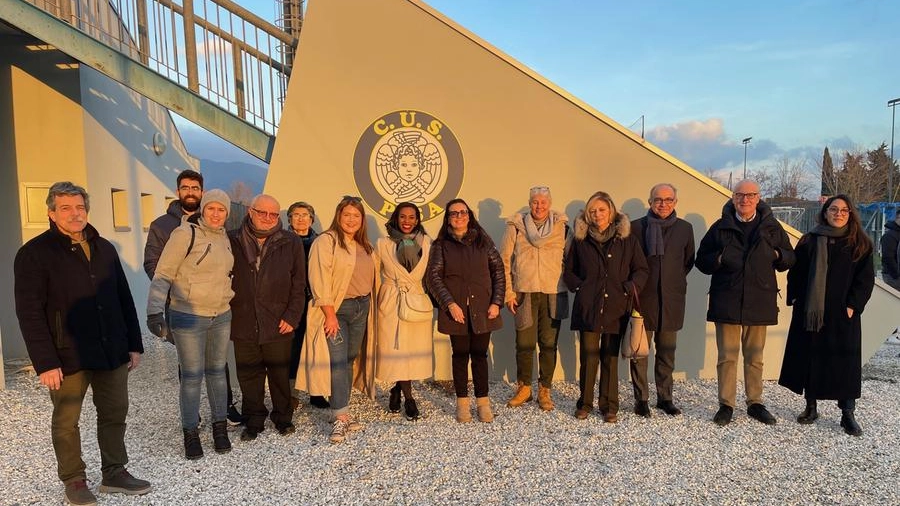 La delegazione europea negli impianti del Cus Pisa