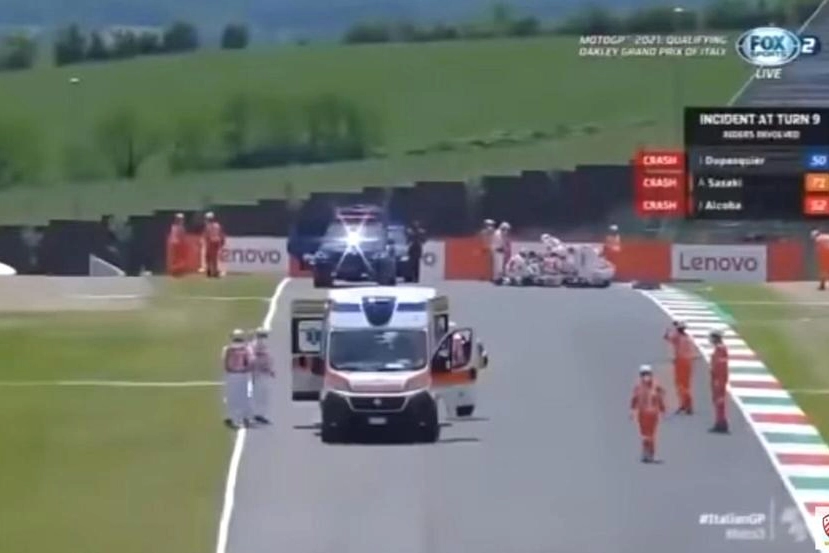 Il terribile incidente di Jason Dupasquier al Mugello (Ansa)