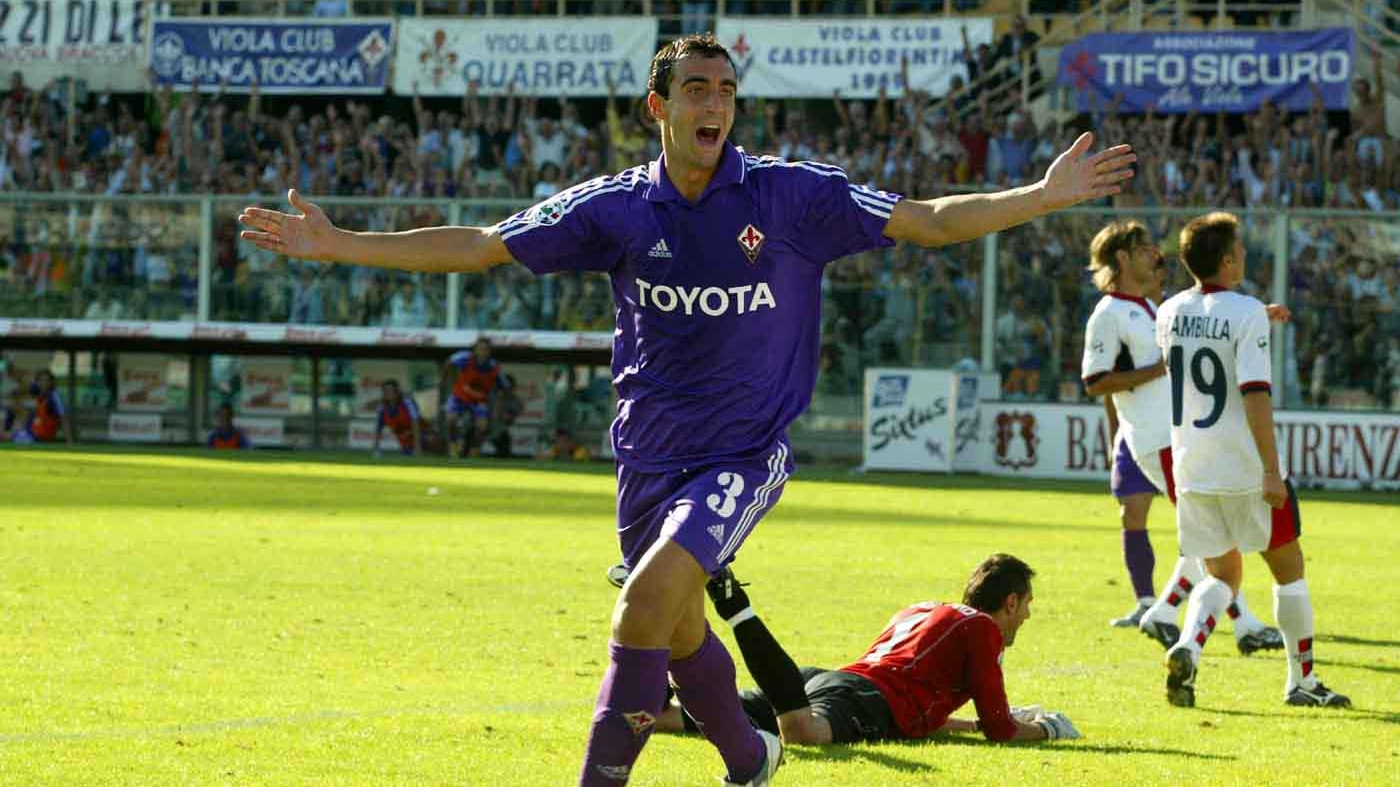 Dario Dainelli con la maglia della Fiorentina