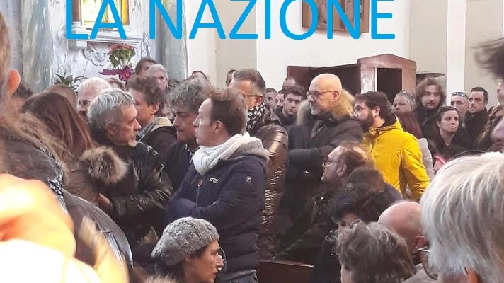 Cristiano Militello, tra i tanti, ai funerali di Niki Giustini