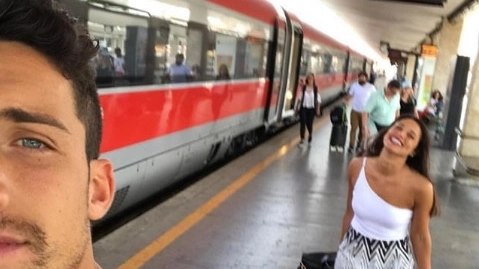 Matteo Gentili e Alessia Prete alla stazione di Santa Maria Novella