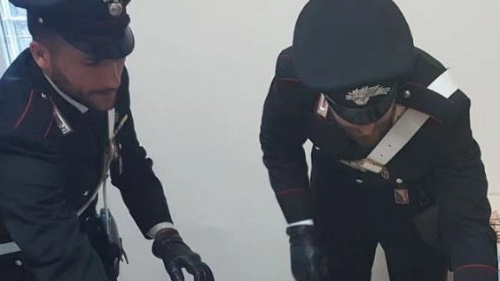  I carabinieri lunigianesi mostrano il materiale rinvenuto ad Aulla: denaro, droga e una pistola con i proiettili