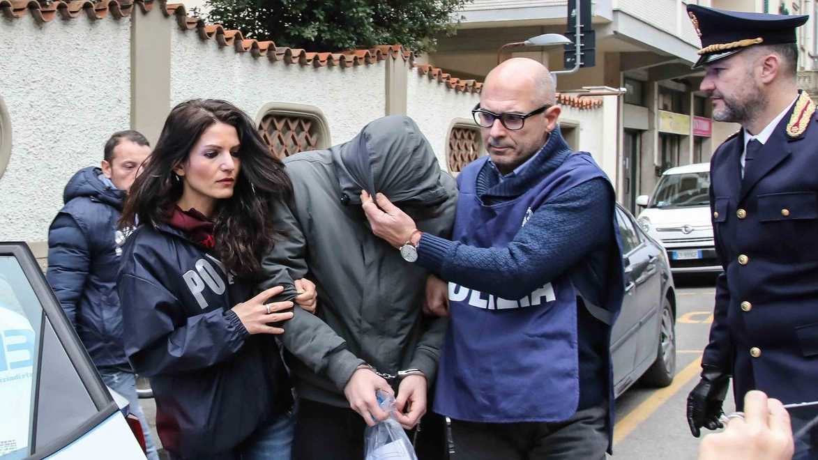 Alessio Martini nel giorno del suo arresto (Fotocronache Germogli)