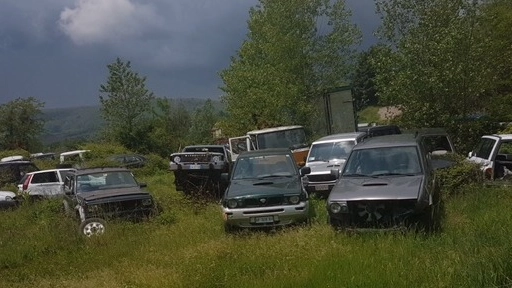 Ecco un’immagine di una delle aree dove i carabinieri hanno trovato macchine abbandonate 