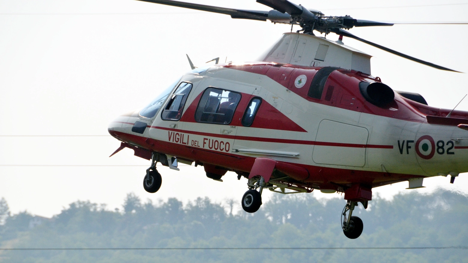 L'elicottero dei vigili del fuoco (Foto repertorio)