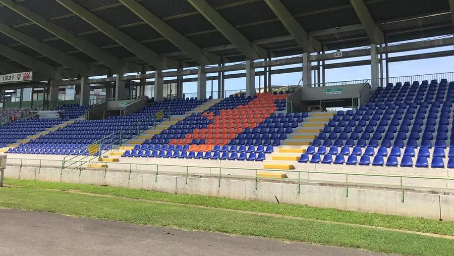 Lo stadio Melani a Pistoia
