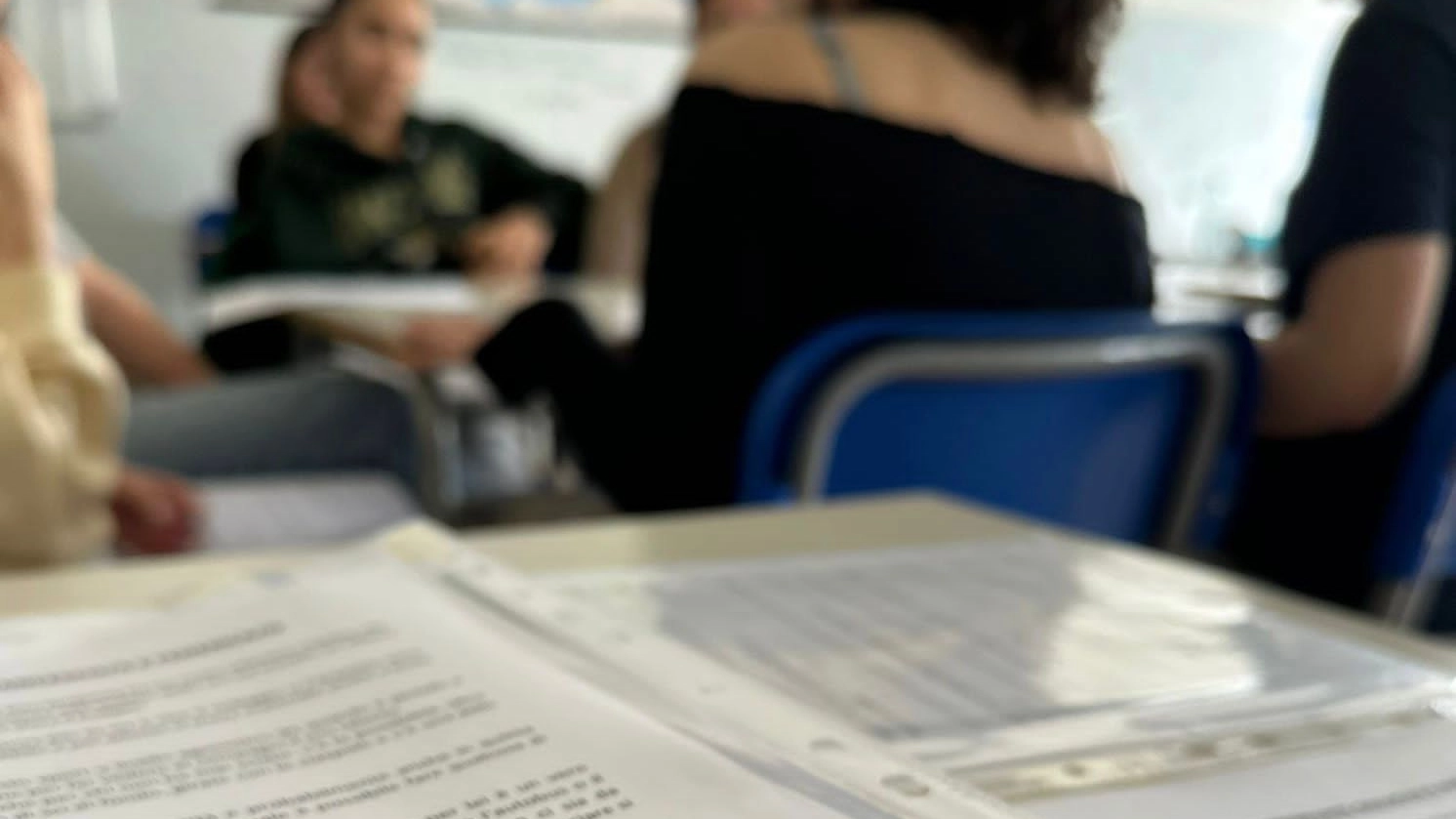 Un momento di incontro con gli studenti