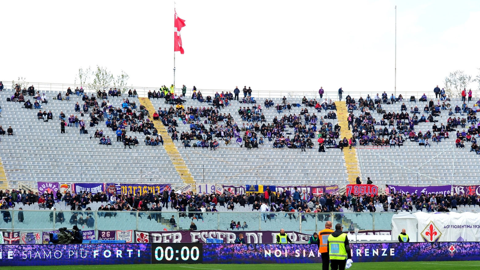 La protesta dei club della Fiesole in occasione di Fiorentina-Bologna