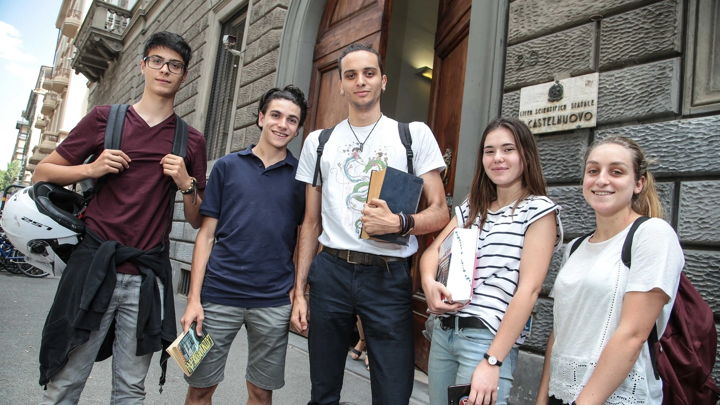 I ragazzi del liceo scientifico "Castelnuovo" (Giuseppe Cabras / New Press Photo)