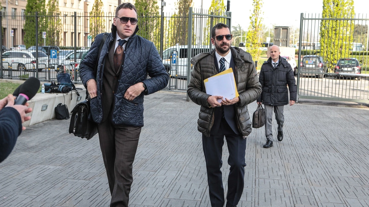 Gli avvocati Nistri e Alfano in tribunale a Firenze (foto Giuseppe Cabras/New Press Photo)