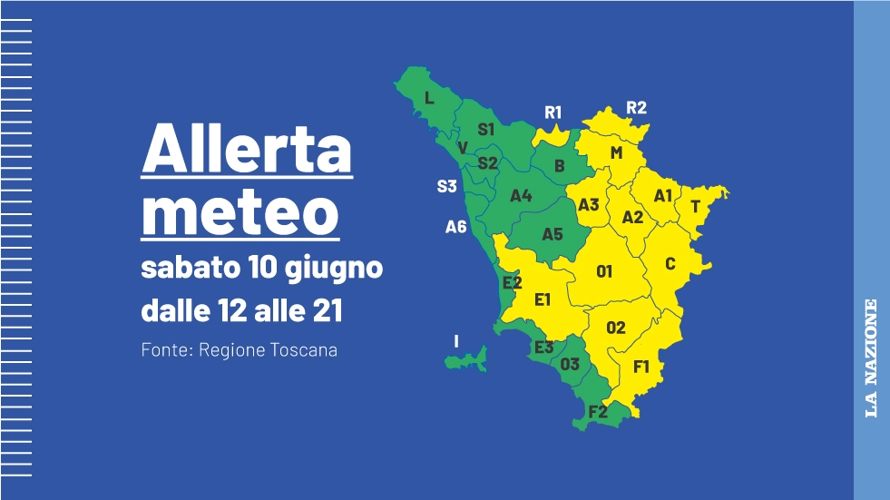 Meteo, scatta una nuova allerta in Toscana