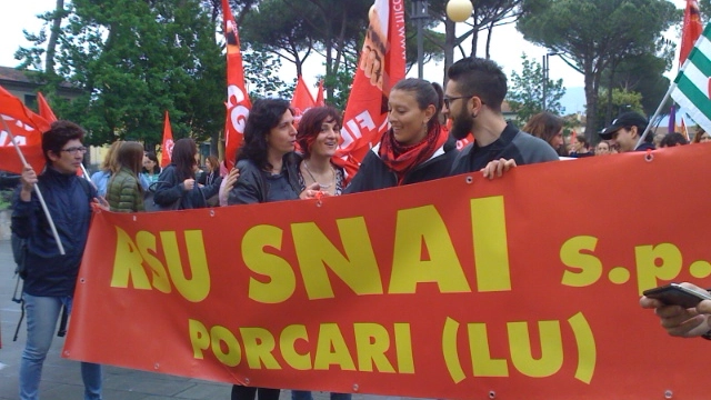 Lavoratori Snai in protesta