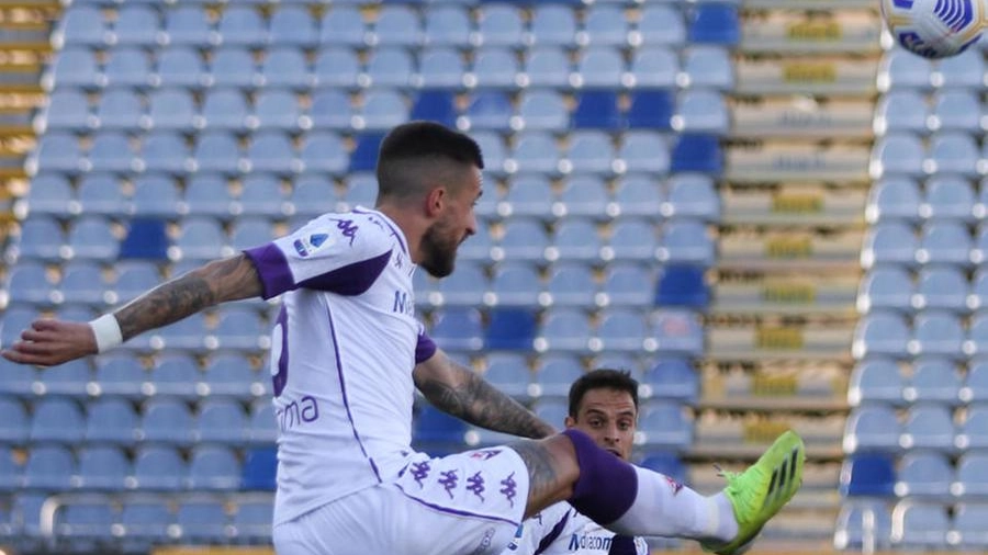 Un momento di Cagliari-Fiorentina (Ansa)