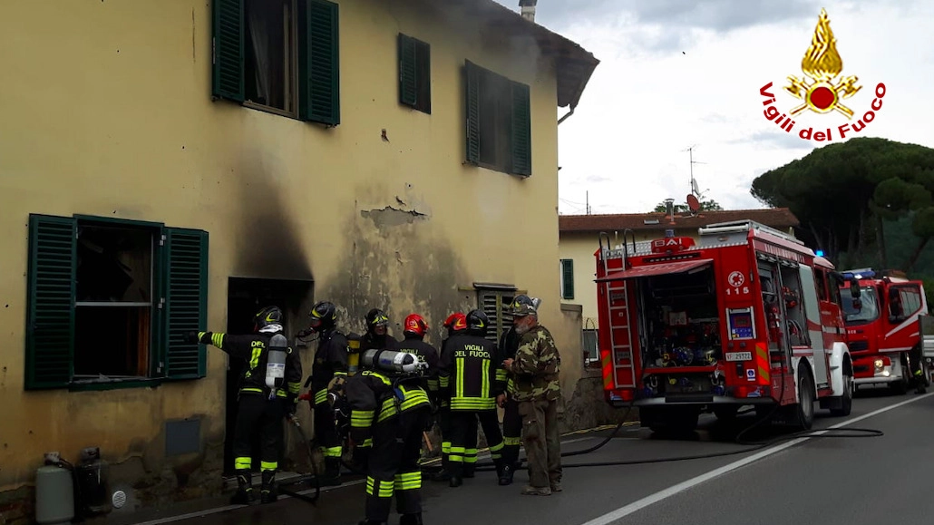 Incendio in un'abitazione a Fiesole