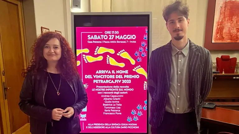 Il sindaco di Figline Incisa Giulia Mugnai con l'assessore alla cultura Dario Picchioni Il sindaco di Figline Incisa Giulia Mugnai con l'assessore alla cultura Dario Picchioni