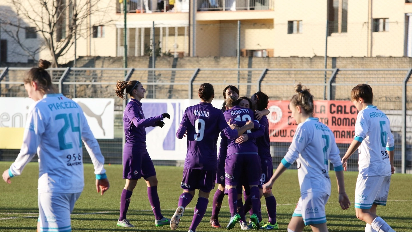 L'esultanza della Fiorentina Women's