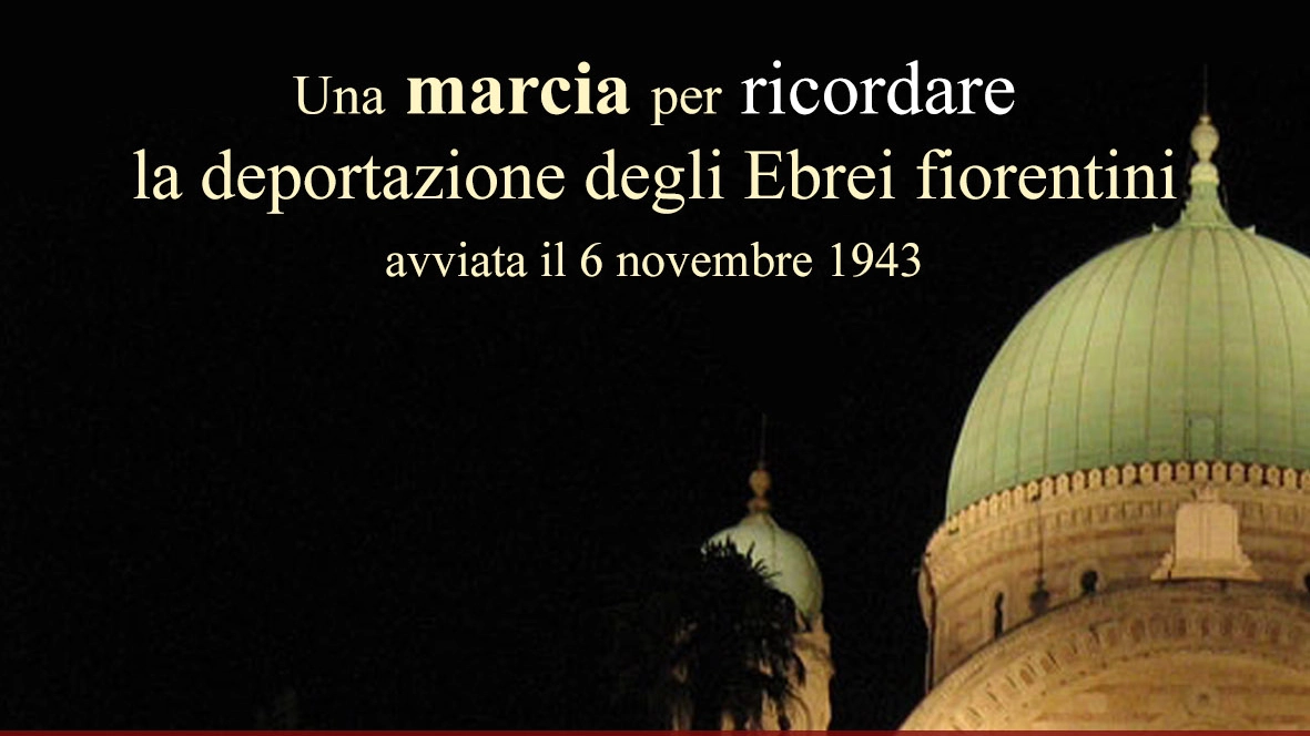 La locandina per la 'Marcia della Memoria' a Firenze