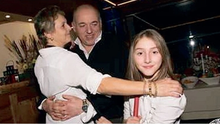 Luca Fiacchini con moglie e figlia