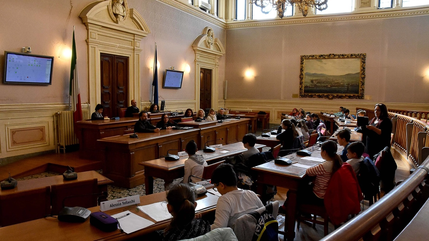 L'aula del consiglio comunale di Livorno