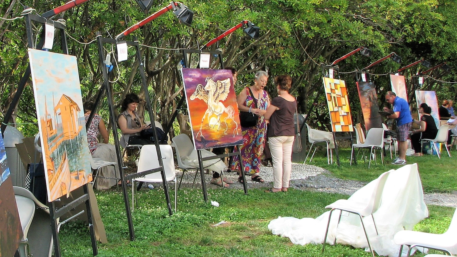 Artisti all'opera al Parco Shelley