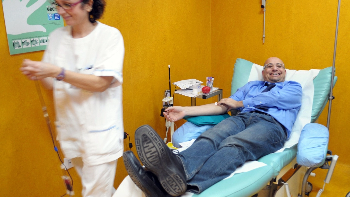 Donazione di sangue a Pontedera (foto di repertorio)