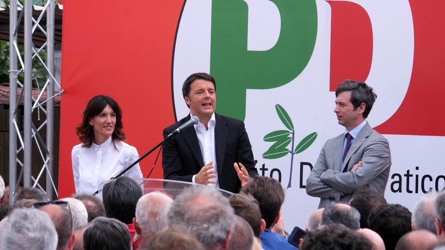 Raffaella Paita, Matteo Renzi e Andrea Orlando (LaPResse)