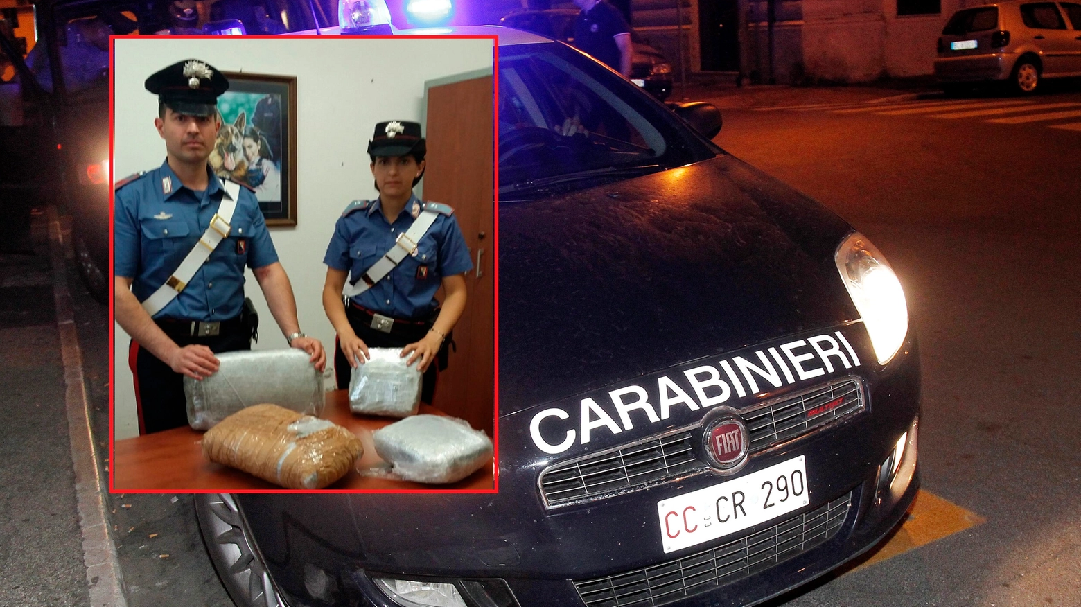 La droga sequestrata a Sollicciano dai carabinieri