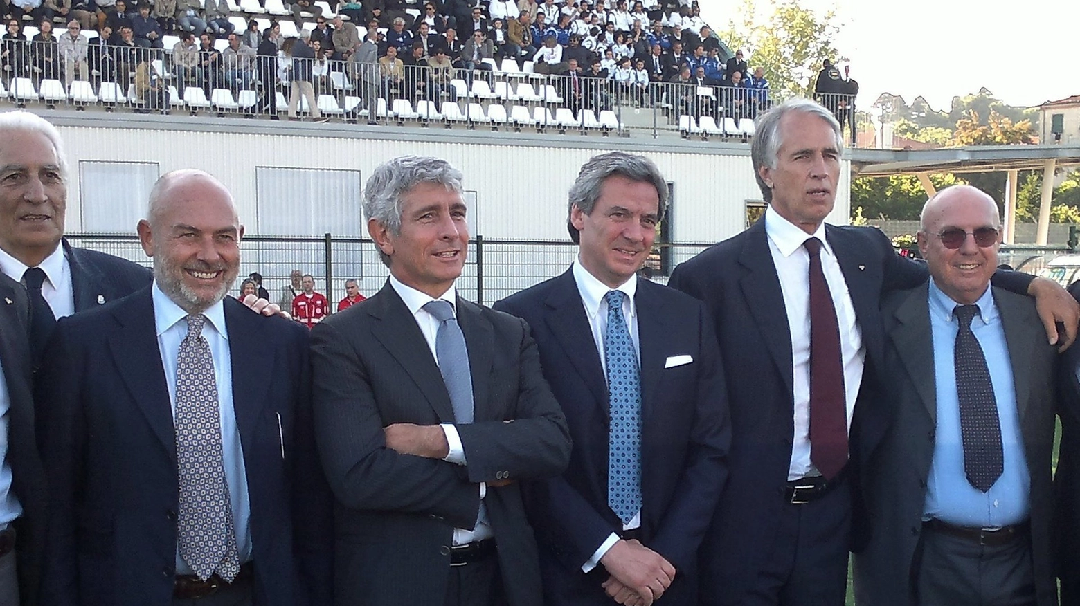 Il presidente onorario Gabriele Volpi all'inaugurazione del 'Ferdeghini' nel 2013