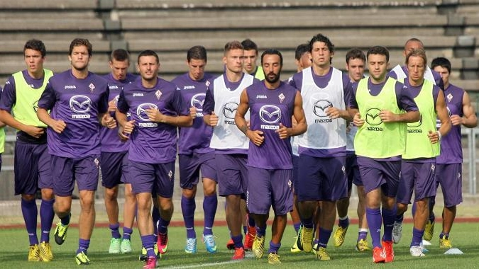 La Fiorentina durante il preritiro del 2013