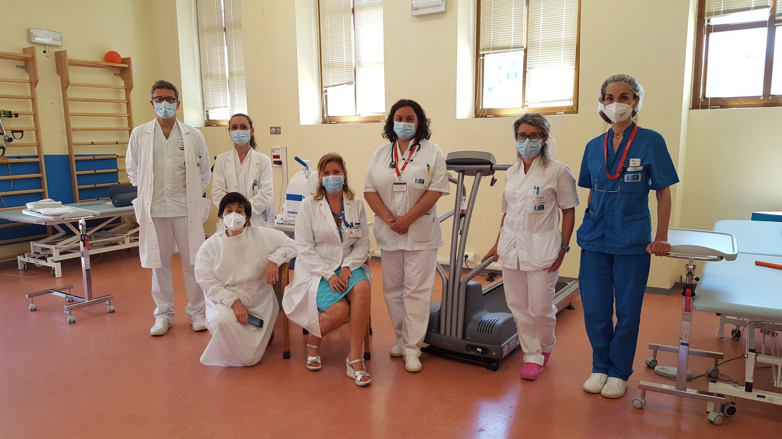 Equipe riabilitazione post Covid all'ospedale di Pescia