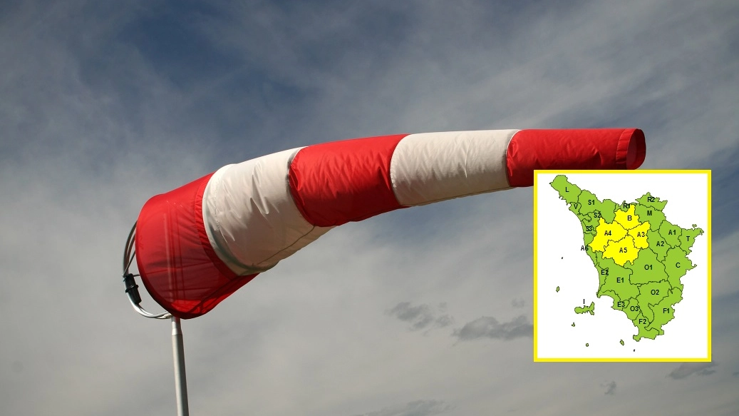 La zona interessata dall'allerta meteo