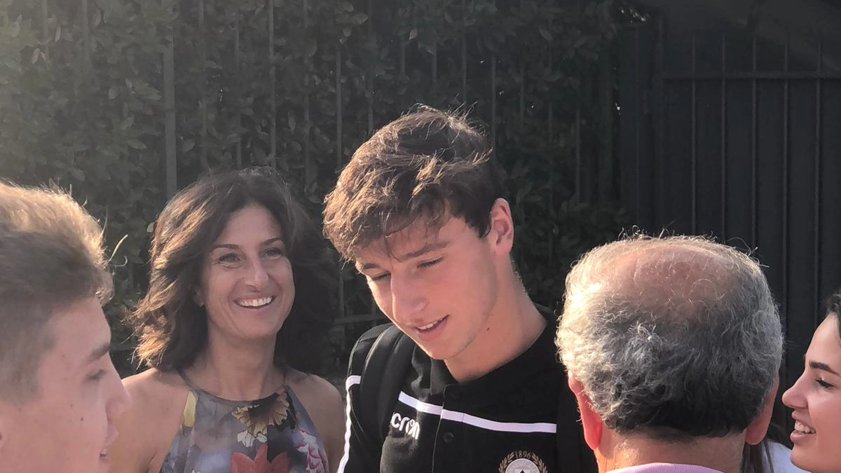 Agnese Landini Renzi con il figlio Francesco dopo la partita