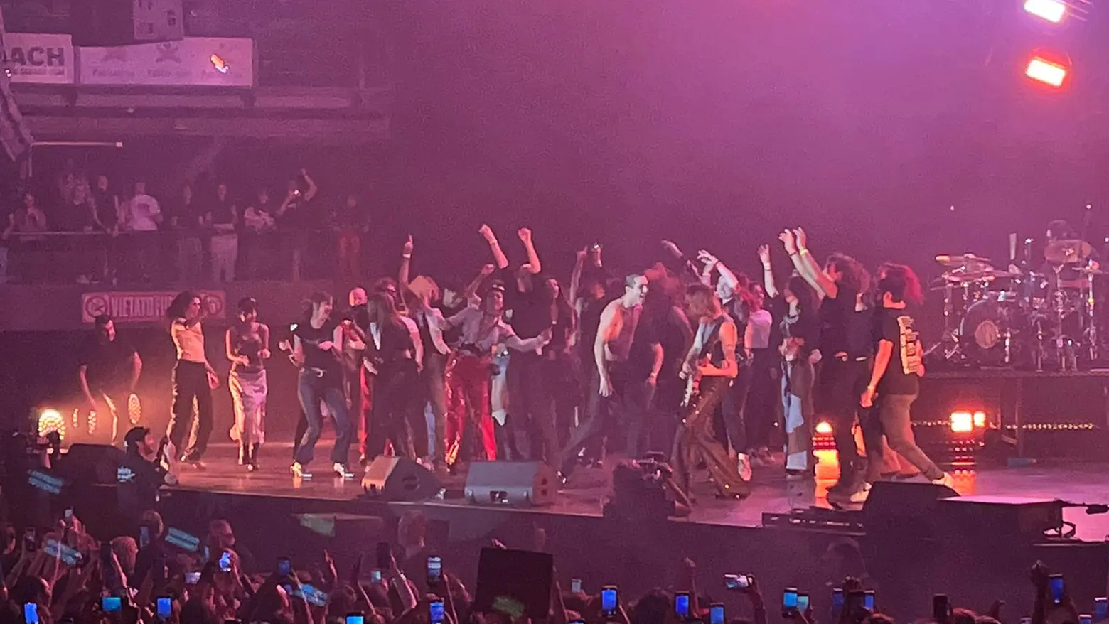 I fan sul palco