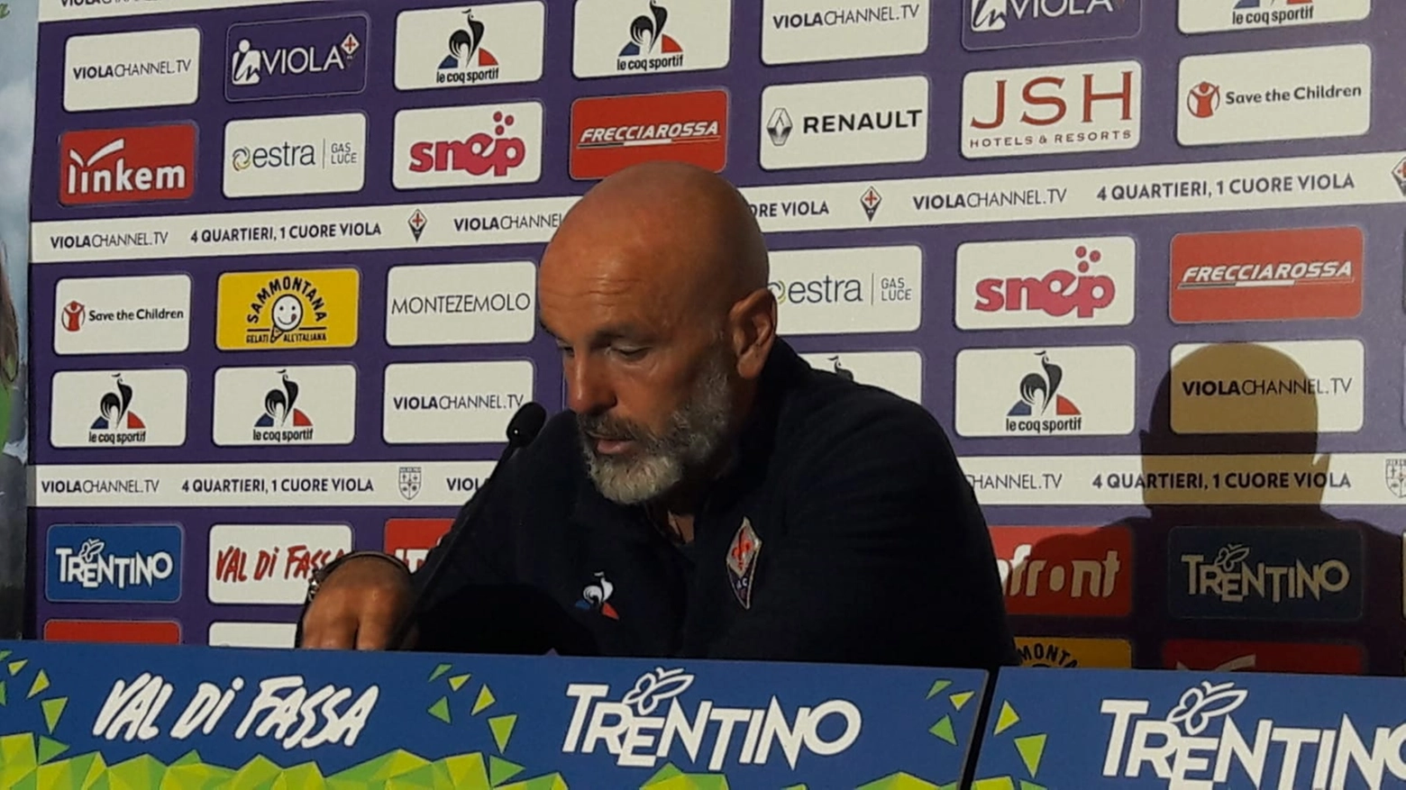 L'allenatore della Fiorentina Stefano Pioli