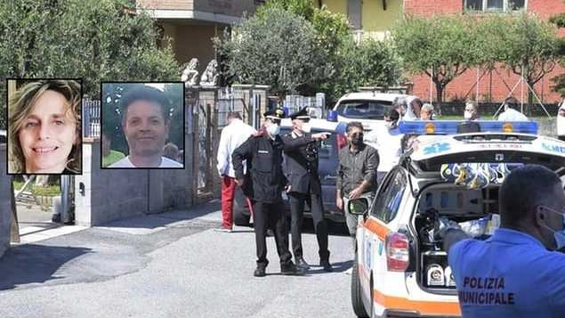 In foto il luogo dell’omicidio, nei riquadri Carmela e Luigi Fontana (foto Alcide)