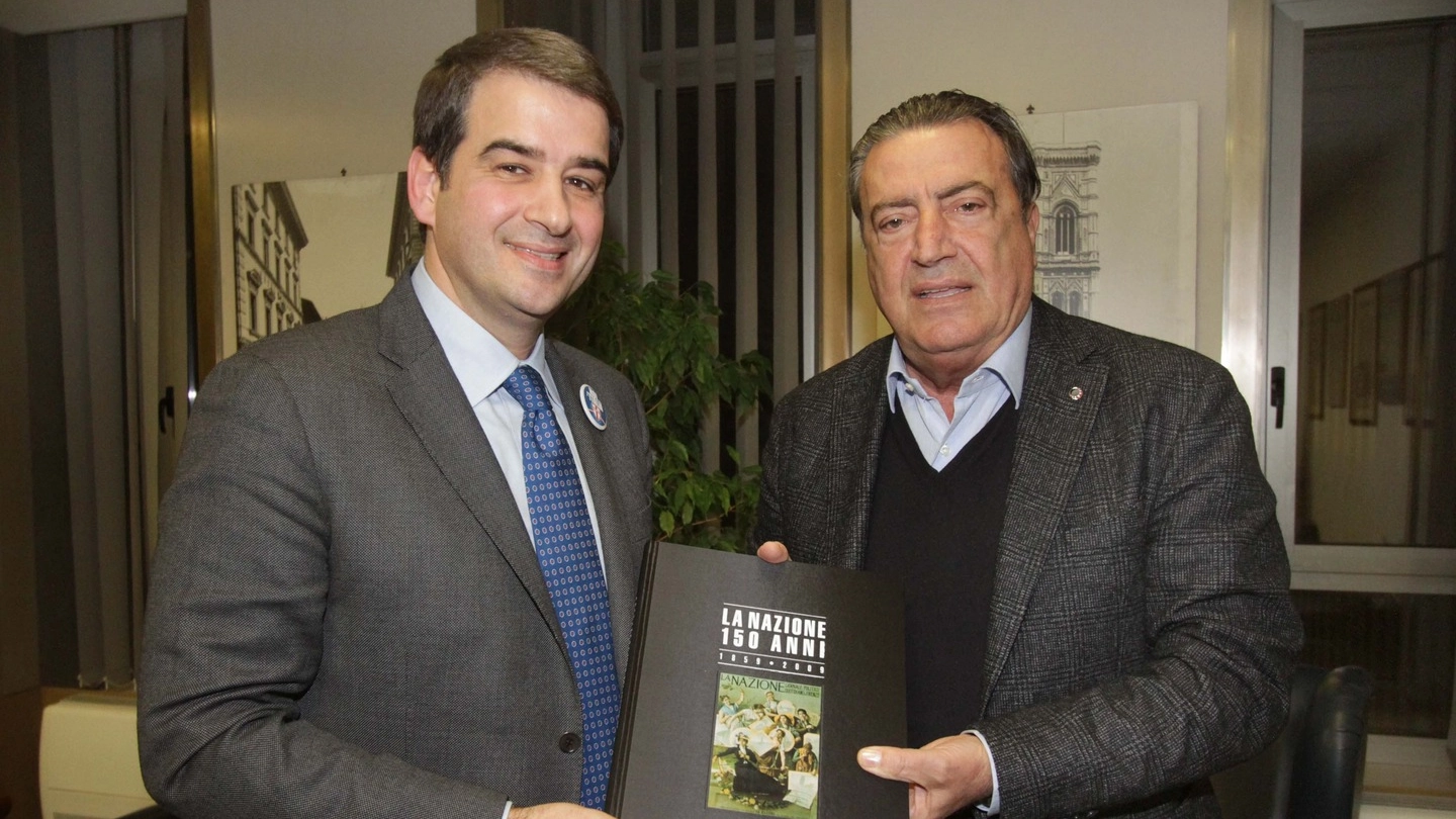Raffaele Fitto, leader di 'Noi con l'Italia', a La Nazione incontra il direttore Carrassi