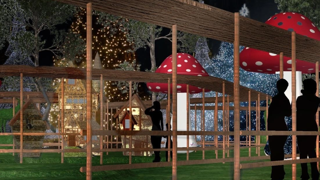 Il villaggio di Babbo Natale. Aprirà in piazza D’Azeglio con funghi giganti ed elfi