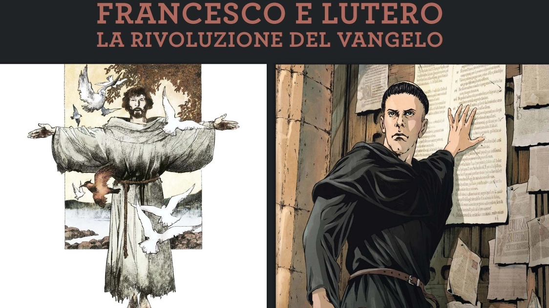 Inaugurazione alle 17.30 nel tempio valdese di via Galli Tassi. La mostra sul "poverello d'Assisi" e sul riformatore (in San Cristoforo) fino al 5 novembre