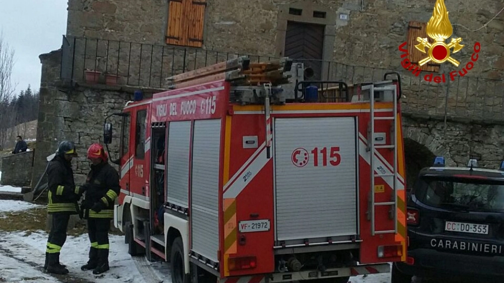 L'intervento dei vigili del fuoco in Garfagnana