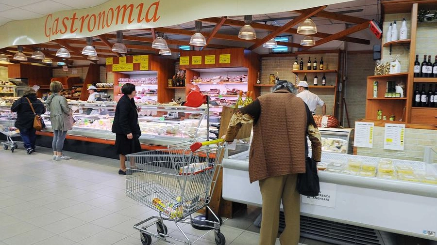 Un carrello della spesa al supermercato (Fornasari)