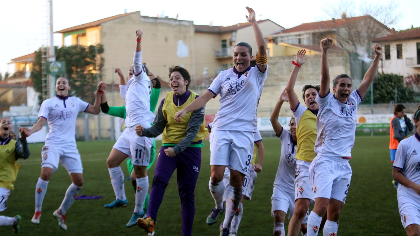 Fiorentina  Women's: l'esultanza dopo il 5-0 al Brescia (Tommaso Germogli)