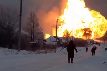 Un'immagine dell'esplosione diffusa da Ria Novosti, testata controllata da Mosca 