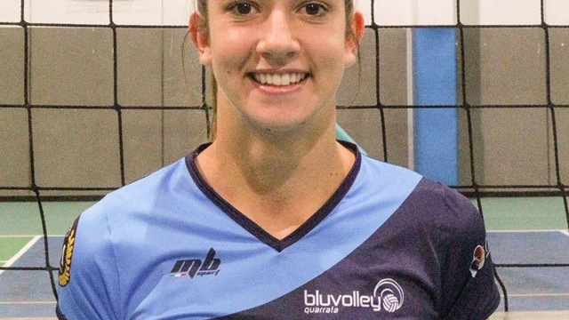 Caterina Grosso, la centrale del Blu Volley appena laureatasi in Ingegneria Elettronica