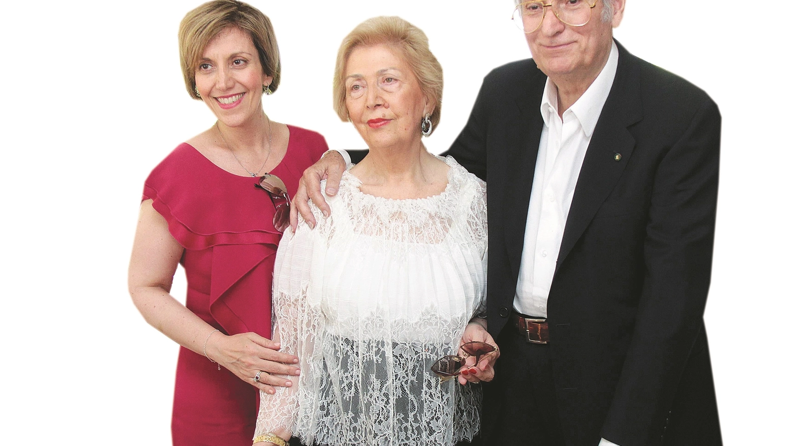 Gherardo Guidi con la moglie e la figlia 