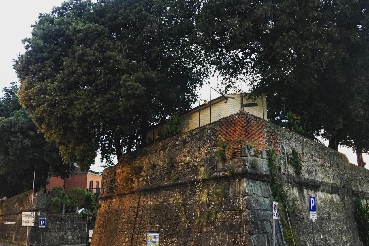 Il bastione di Porta Lucchese su cui è comparso il cervo bianco