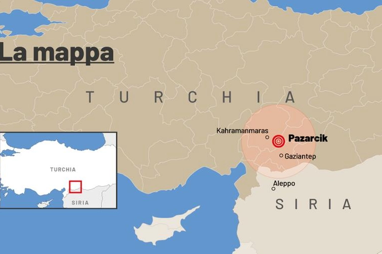 Terremoto in Turchia: la mappa
