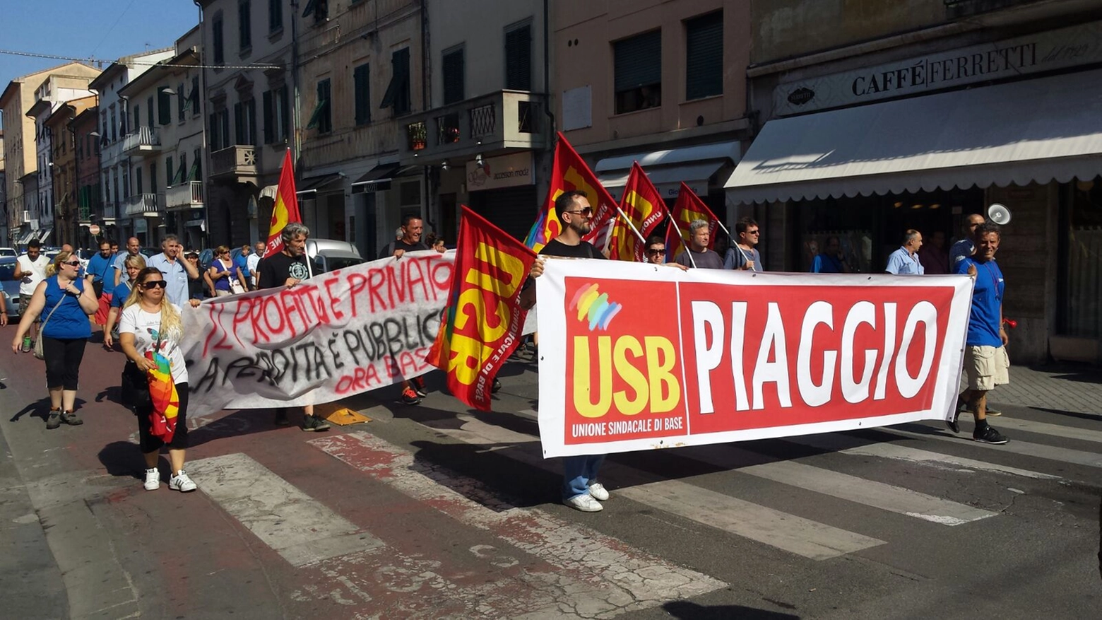 Lo sciopero Piaggio a Pontedera