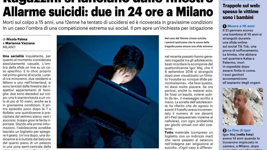 L'articolo del Giorno sugli ultimi casi di cronaca a Milano